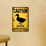 CIFbuy Vintage | Caution Duck Silhouette Metal Warning Sign 8x12 Inch 2D Flat Iron Wall Decor Yellow Retro Art Pre-Drilled Mounting Hol TikTok, TikTok, Hol Self-pickup Logiopics - Image 7