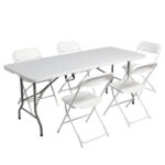 6' Folding Table Portable Plastic Indoor Outdoor Picnic Party Dining Camping Tables - Image 69