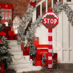 Lighted STOP Sign Christmas Yard Decorations, Pre-lit Road Sign SANTA STOP HERE with 70 LED White Lights and Stakes for Xmas Outdoor Holiday Indoor Decor Lighted Holiday Displays - Image 15