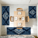 Three-piece kitchen rug set, non-slip and washable, abstract pattern kitchen hallway rug, soft and comfortable, suitable for sinks, floors, entrances, hallways and bathrooms. - Image 10