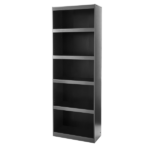 Framed 5-Shelf Bookcase with Adjustable Shelves, True Black Oak (Shipment from Walmart) - Image 2