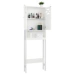 Double Door Fork Toilet Cabinet White - Image 50