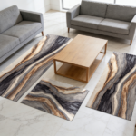 Three-piece kitchen rug set, non-slip and washable, abstract pattern kitchen hallway rug, soft and comfortable, suitable for sinks, floors, entrances, hallways and bathrooms. - Image 12