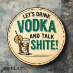 CIFbuy Vintage "Let's Vodka and Chat" Round Sign, "Let's Vodka and Chat" Vodka and Chat" Round Sign, Chat" Round Sign, 8x8in 2D Flat Decorative Plaque TikTok, TikTok, temu emu Self-pickup Logiaqics - Image 8