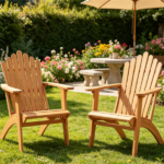 Solid Acacia Wood Adirondack Chair, 400 lbs Heavy Duty Sloped Seat Outdoor Patio Lawn Chair with Wide Armrests for Backyard Deck Fire Pit - Image 9