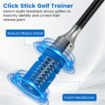 Portable Fiberglass Golf Swing Stick, Improve Grip & Shot Accuracy Golf Warm-Up Tool for Beginners & Pros-Blue - Image 9