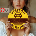 CIFbuy 2D Flat Aluminum Round Outdoor Sign 7.87x7.87 Inch, "" Outdoor Sign, 7.87x7.87 Inch Visitor Parking Symbol Car Design Wall TikTok, TikTok, tememu Self-pickup LogiWaics - Image 7