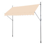 118.1"D x 47.2"W x(78.7 -118.1)"H Retractable Awning Khaki - Image 13