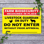 CIFbuy 1pc Vale Farm Biosecurity Livestock Guardian Metal Sign, Caution Danger Safety Warning Notice, Safety Warning Notice, Unframed 8x12In 20x30Cm LiikTok, LiikTok, ng Notice Self- Sckup LogiopCm - Image 7