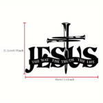 CIFbuy Aluminum Jesus Cross Scripture Wall Art Christian Home Decor Gift TikTok, temu pick-up service - Image 5