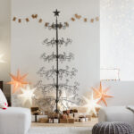 6ft Wrought Iron Christmas Tree, Metal Ornament Display Tree Stand for for Holiday Party Home Decor, Indoor & Outdoor Decor Hanger, Black - Image 2