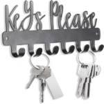 CIFbuy Sleek Single Hook Wall Key Holder Modern Black iron Key Organizer for Entryway Office Home (TikTok, temu pick-up service) - Image 4