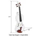 Do Not Sell on Amazon GV103 4/4 Spruce Panel Violin Matte White - Image 2