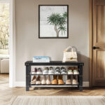 3-Tier Seamless Top Bamboo Shoe Rack - Image 2