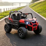 Red 2 Seater 24V Kids Electric Car, Remote Control 3 Speed LED Lights Music Horn Spring Suspension Slow Start - Image 7