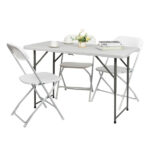 4ft Foldable Lift Patio Plastic Table White SAME AS 21616655 - Image 13