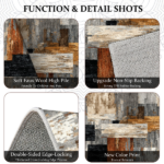 Three-piece kitchen rug set, non-slip and washable, abstract pattern kitchen hallway rug, soft and comfortable, suitable for sinks, floors, entrances, hallways and bathrooms. - Image 6