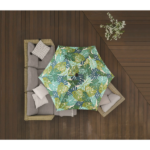 Outdoor 7.5' Palm Print Round Market Patio Umbrella, Push-up, 3-Angle Tilt - Image 6