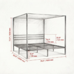 Canopy Bed Frame Only bed frame - Image 3