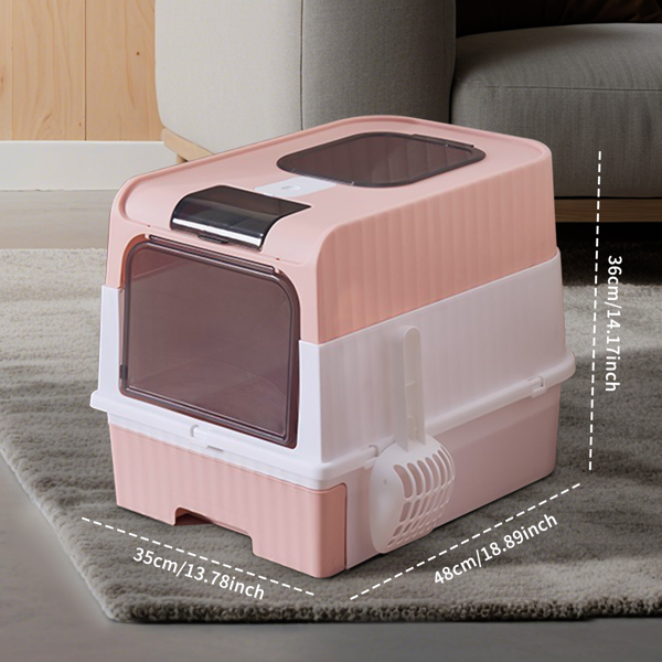 pinkMagic Cube Intelligent Cat litter Box - Free Hands, Enjoy Pure Life | Automatic Cleaning, Silent Design, Preferred for Multi Cat Families