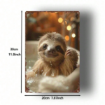 CIFbuy Vintage Sloth Metal Sign 8x12 Inch, Cute Bathroom Time Wall Decor, Retro Farmhouse Kitchen Cafe Bar Garage Hanging Plaque, Class TikTok, TikTok, Farmhouse Kitchen Cafe Bar Garage Hanging Plaque Self-pickup Logiopics - Image 2
