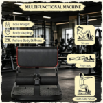 Black 3-in-1 Padded Push Up Sit Up Squat Machine: All-in-One Home Gym Fitness Equipment for Core & Lower Body Workout - Image 5