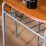 Same Code 35204938 Brown Wood Grain PVC Breakfast Table (One Table and Two Chairs) - Image 35