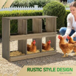 Nesting Boxes for Chickens, Wooden Chicken Nesting Box, Laying Eggs Nest Box for Chickens Hens Ducks, Gray, 6 Compartments - Image 9