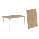 43" Folding Card Table, Portable Table for Dining, Camping, or Game Night, White/Oak (Shipment from Walmart) - Image 3