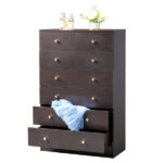Modern Simple 7-Drawer Dresser Brown - Image 6