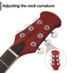 41 inch Cutawary Round Back Acoustic Guitar Spruce Top Grape Hole Burlywood - Image 8