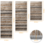 Three-piece kitchen rug set, non-slip and washable, abstract pattern kitchen hallway rug, soft and comfortable, suitable for sinks, floors, entrances, hallways and bathrooms. - Image 3