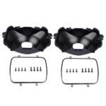 2Pcs Left and Right Headlight Lamp Bucket Kit Fit for Buick Century Regal Cadillac Escalade Chevrolet Blazer 1977-2017 Black - Image 3