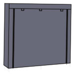7 Tiers Portable Shoe Rack Closet Fabric Cover Shoe Storage Organizer Cabinet Gray - Image 15