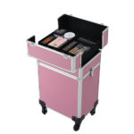 4 in 1 Aluminum Cosmetic Makeup Case Tattoo Box Pink - Image 32