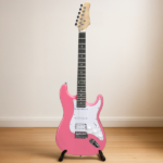KST Stylish H-S-S Pickup Electric Guitar Kit with 5W AMP Bag Guitar Strap Strings rose red - Image 2