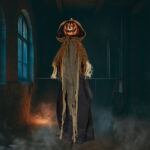 5.8ft Halloween Decorations Outdoor Life Size Animatronics Pumpkin Ghost, Sound-Actived Party Decor with Creepy Sound , Scary Haunted House Props for Garden Yard Lawn - Image 10