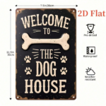 CIFbuy 1pc Vintage Welcome To The Dog House Metal" Sign, Heavy-Duty Rustic Paw Print Bone Pattern Pet Wall Decor, Pet Wall Decor, 2D Flat Unframed Farmh House Metal SiikTok, House Metal SiikTok, t Self-pickup Logiopics - Image 7
