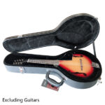 Replace 78204243 Hardshell A-Style Microgroove Pattern Leather Wood Mandolin Case Black - Image 18