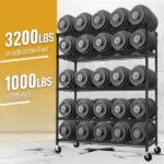 Heavy Duty Storage Shelves 55.12" W Wire Shelving Unit with Wheels 3200LBS NSF Metal Shelves for Storage Adjustable Garage Storage Rack Pantry Shelf Commercial Shelving, 75.59" H X 55.12''W X 23.62 - Image 15