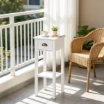 White 2-Pack 2-Tier Side Tables – Nightstand with Open Shelf - Image 8