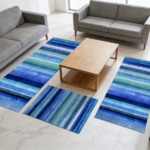 Three-piece kitchen rug set, non-slip and washable, abstract pattern kitchen hallway rug, soft and comfortable, suitable for sinks, floors, entrances, hallways and bathrooms. - Image 9