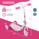 3-Wheel Kids Scooter with LED Light-Up Wheels for Toddlers Ages 2+ - Image 3