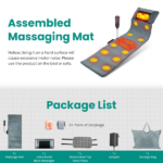 Full Body Massage Mat with Neck Kneading Massager - 10 Targeted Points + 3-Level Lumbar Heating, 9 Vibration Modes/9 Speeds, 20-Node Neck Massage (Heating + 3 Modes), 10-30min Smart Timer, Anti-Slip B - Image 4