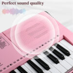 [Do Not Sell on Amazon]GEP-110 61 Key Lighting Keyboard with Piano Stand, Piano Bench, Built In Speakers, Headphone, Microphone, Music Rest, LED Screen, 3 Teaching Modes for Beginners - Image 5
