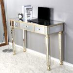 Three Drawers Mirror Table Dressing Table Console Table - Image 17