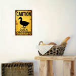 CIFbuy Vintage | Caution Duck Silhouette Metal Warning Sign 8x12 Inch 2D Flat Iron Wall Decor Yellow Retro Art Pre-Drilled Mounting Hol TikTok, TikTok, Hol Self-pickup Logiopics - Image 5