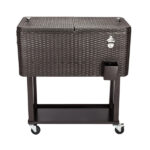 Same Code 16526367 80QT Rattan Square Legs Cooler with Shelf - Image 14