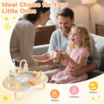 7-in-1 Wooden Baby Activity Table 12M+ Sensory Play Table with Music & Shape Sorting - Image 7