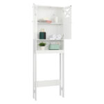 Double Door Fork Toilet Cabinet White - Image 40
